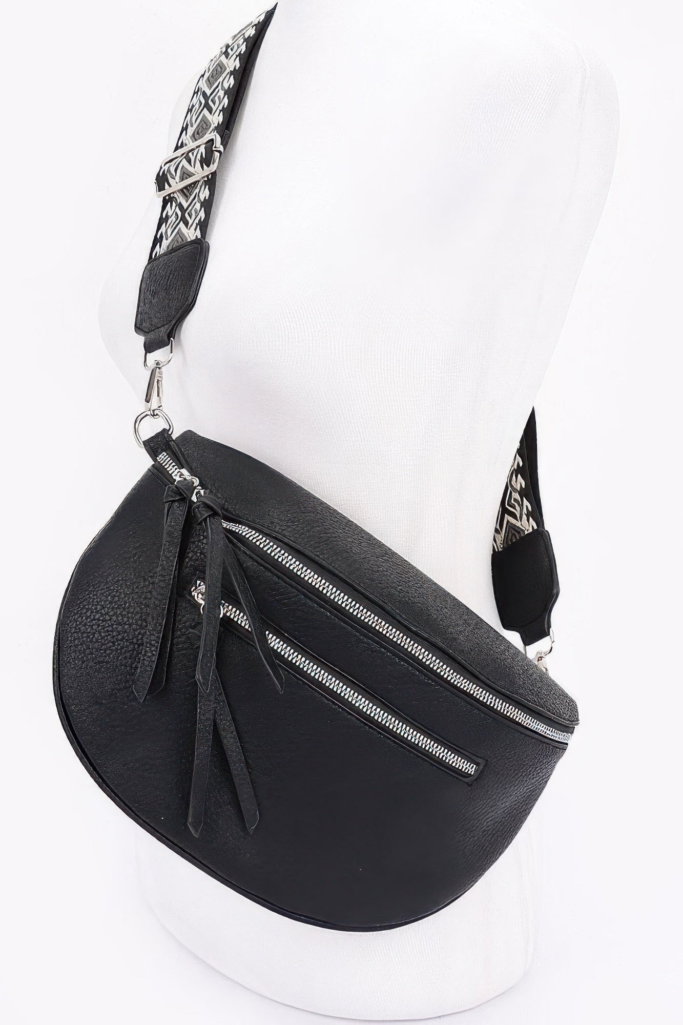 Faux Leather Crossbody Bag Belt