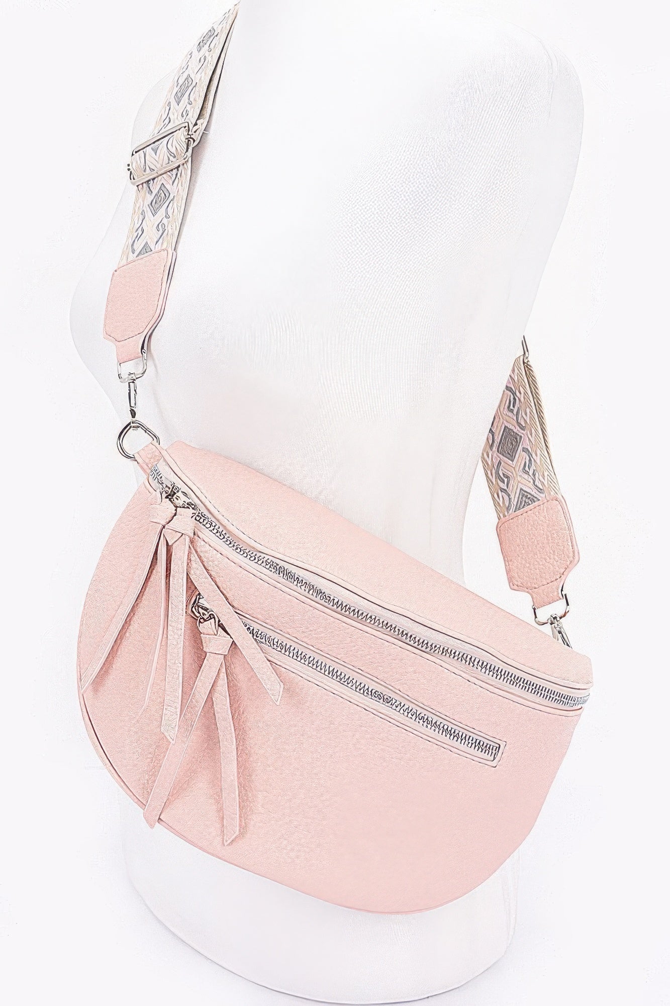 Faux Leather Crossbody Bag Belt