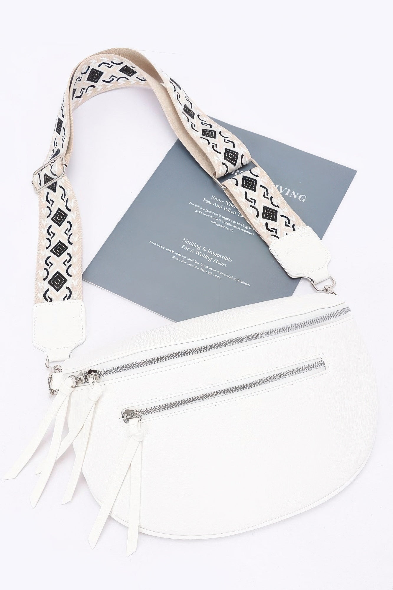 Faux Leather Crossbody Bag Belt
