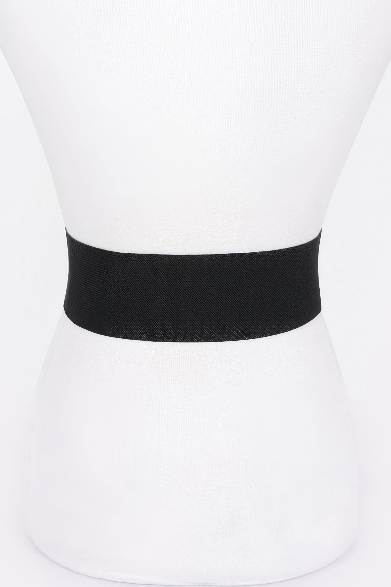 Faux Leather Metal Metal Buckle Stretch Belt