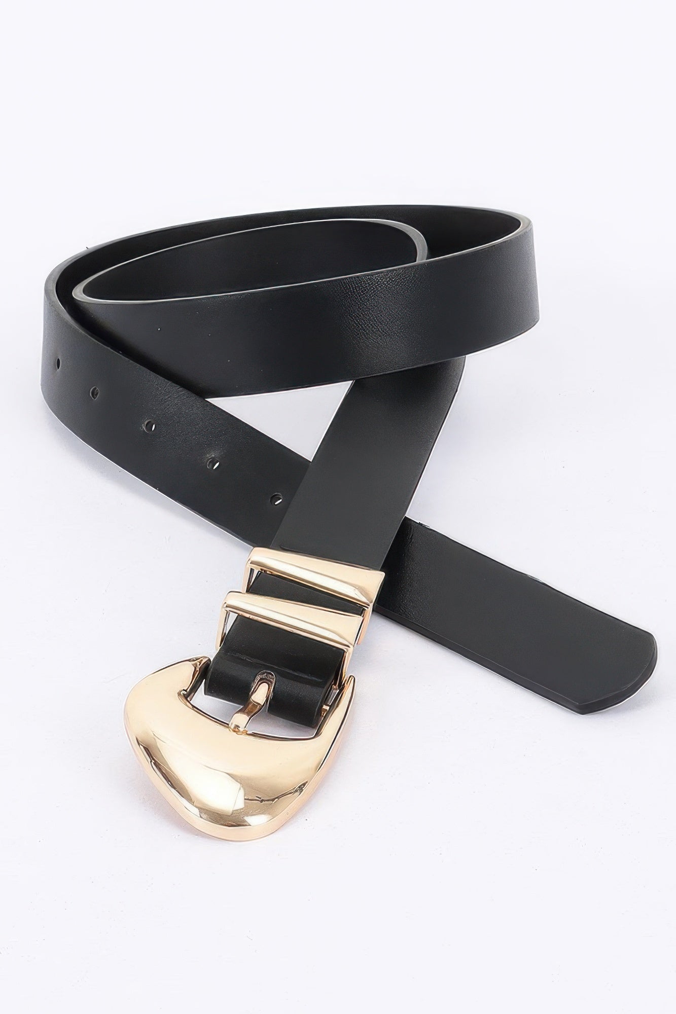 Faux Leather Multi Metal Buckle Belt
