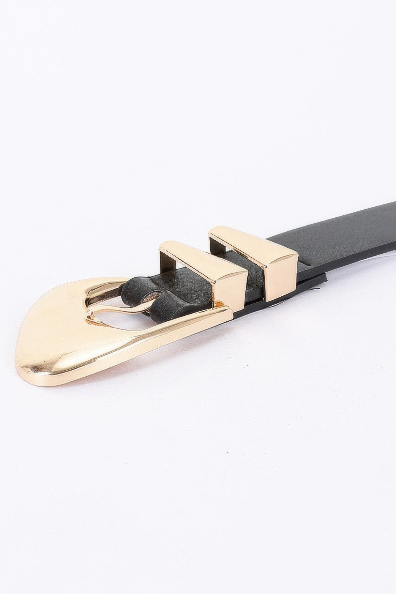 Faux Leather Multi Metal Buckle Belt