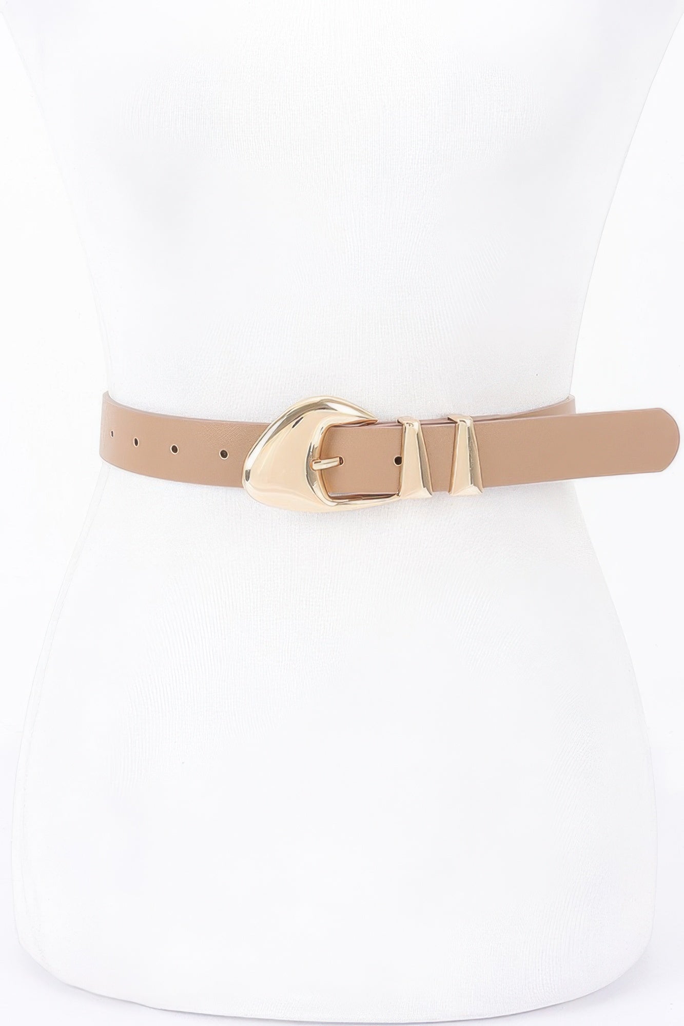 Faux Leather Multi Metal Buckle Belt