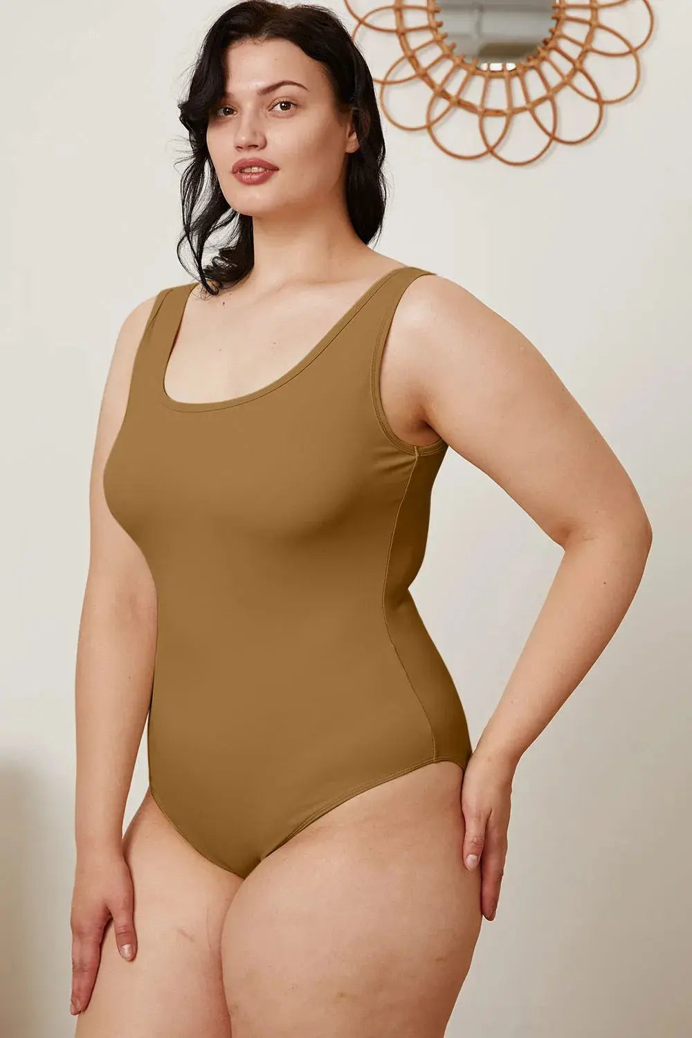 Basic Bae Full Size Square Neck Womens Sleeveless Bodysuit