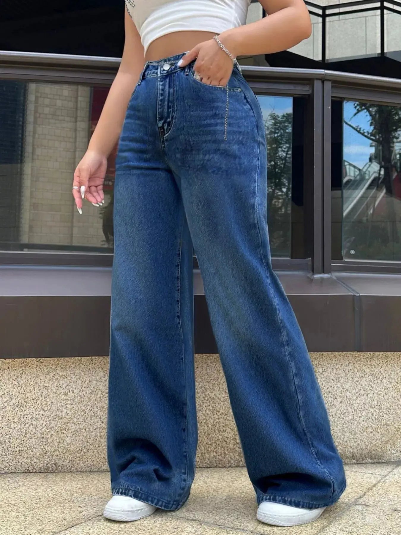 High Waisted Wide Leg Jeans