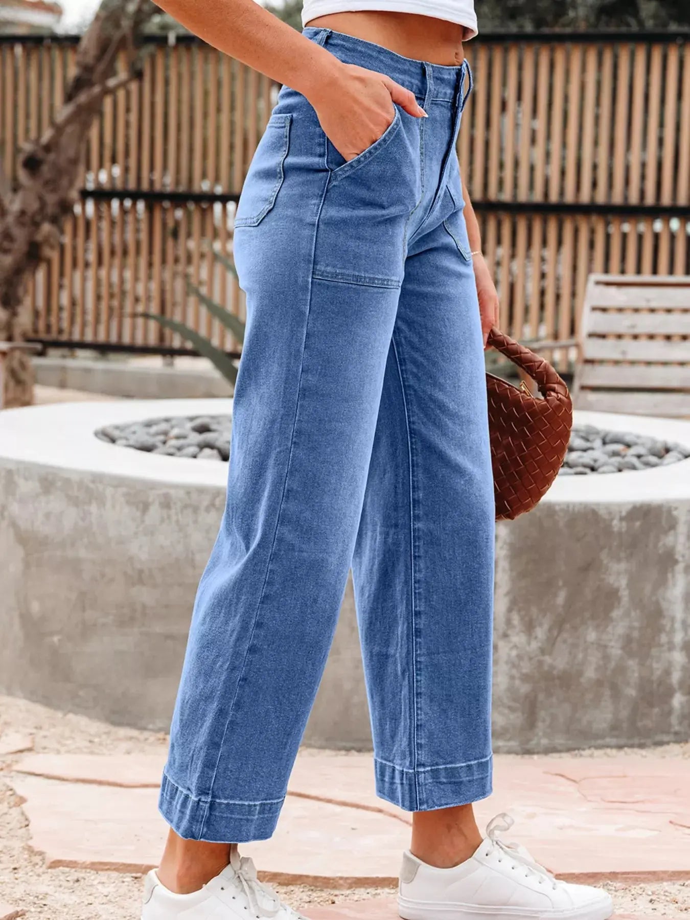 High Waisted Wide Leg Flare Jeans