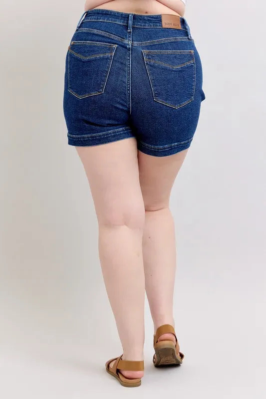 Judy Blue Full Size High Waist Tummy Control Denim Shorts