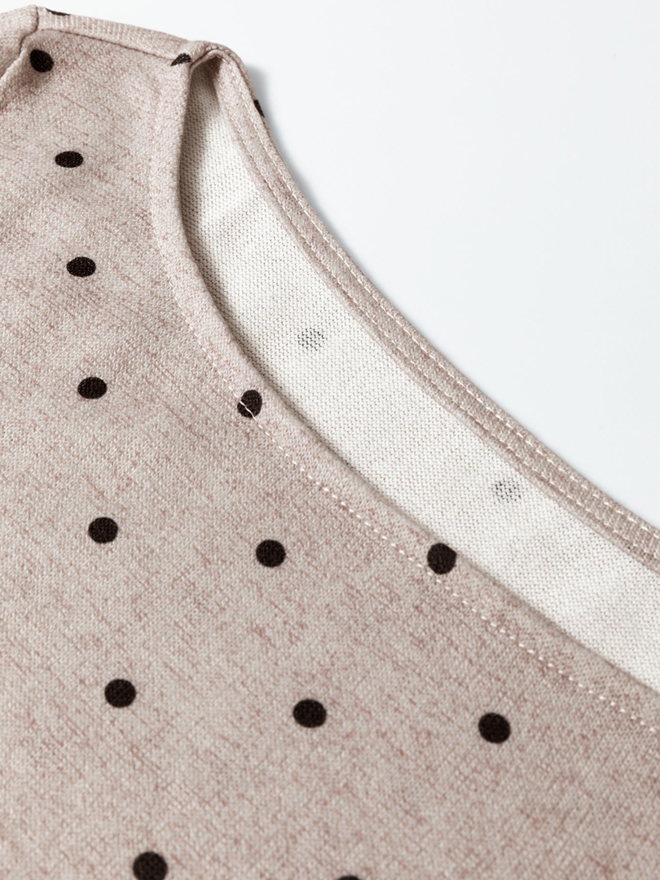 Polka Dot Boat Neck Knit Long Sleeve Shirt