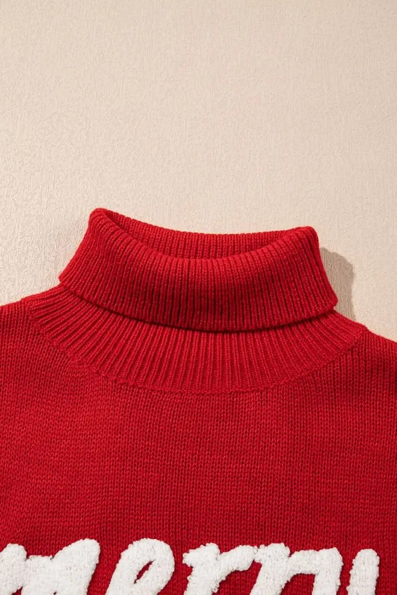 Women's Sweater - Red Sequin Sleeve - Christmas Party Southern Belle