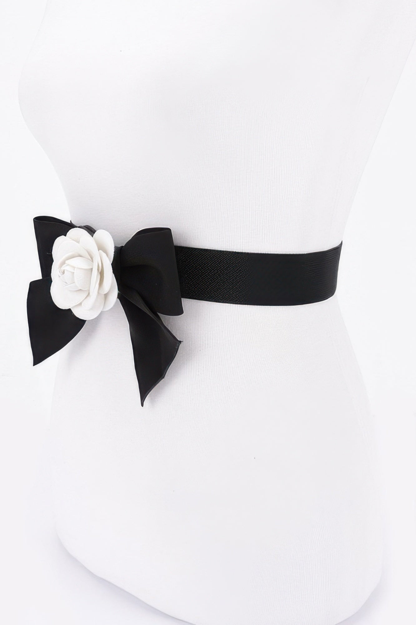 Flower on Ribbon Bow Elastic Belt