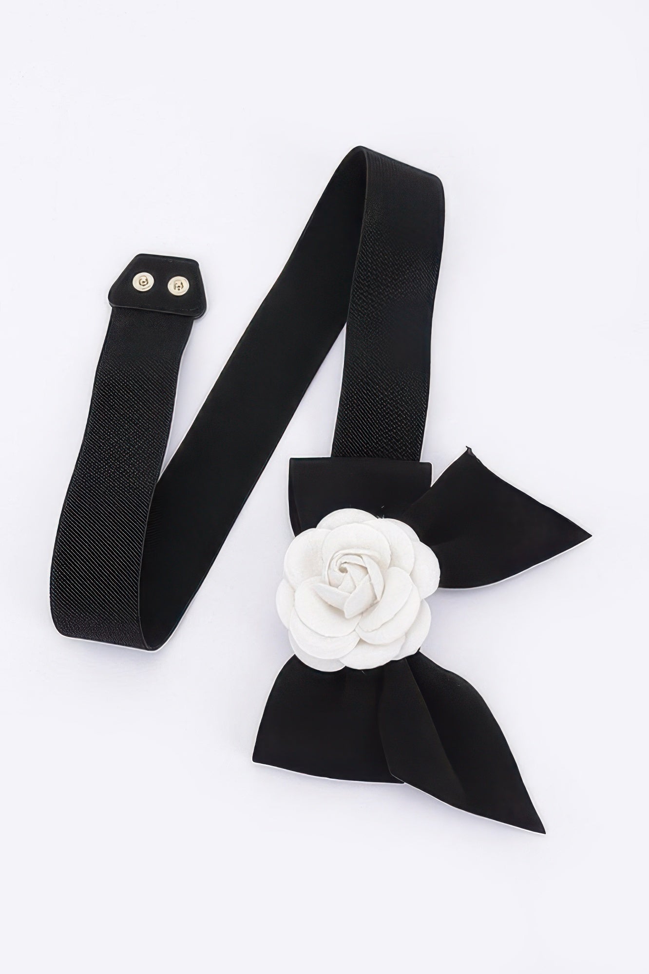 Flower on Ribbon Bow Elastic Belt