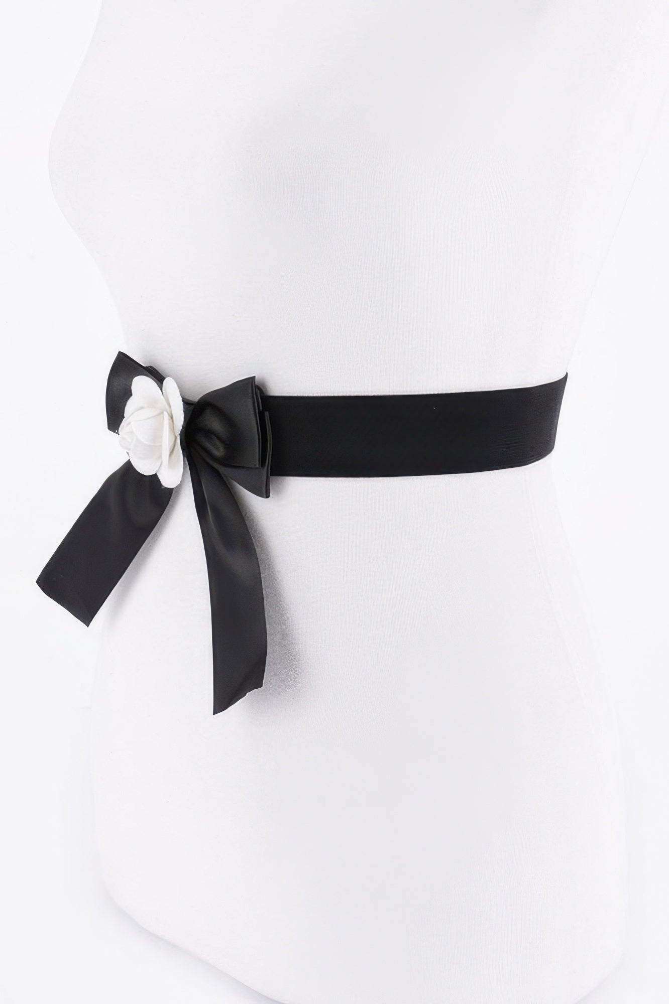 Flower Satin Ribbon Elastic Belt