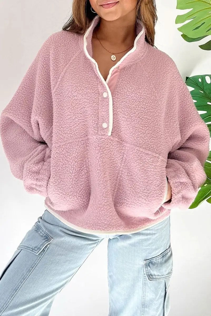 Women's Fuchsia Plush Sweatshirt | Love Salve Fleece