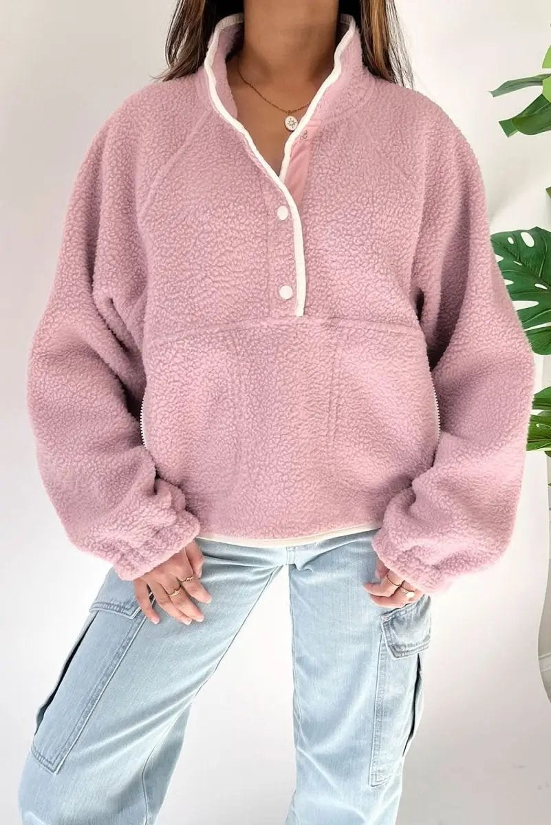 Women's Fuchsia Plush Sweatshirt | Love Salve Fleece