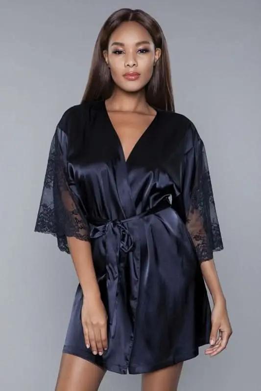 Women's Robe Robe - Lightweight & Comfortable - Elegant Black