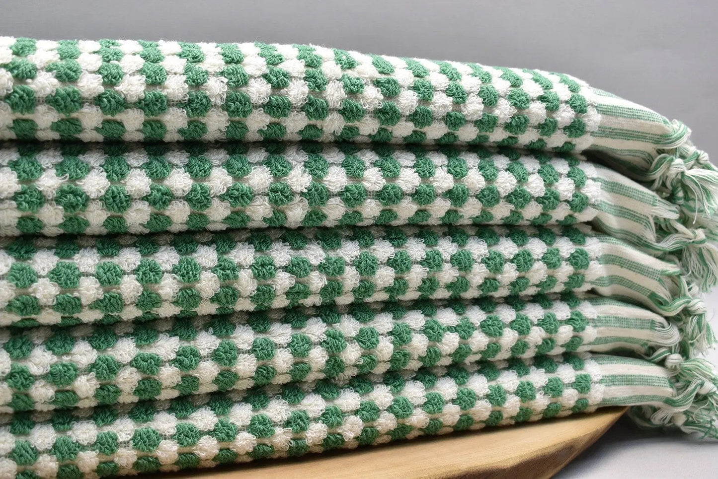Terry Hand Towel - Soft & Absorbent - Bubble Green