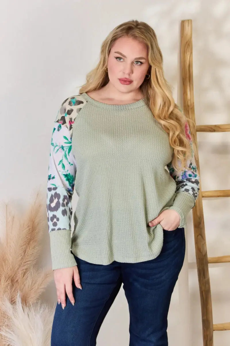 Women's Blouse Blouse - Printed Round Neck - Women's Casual Top