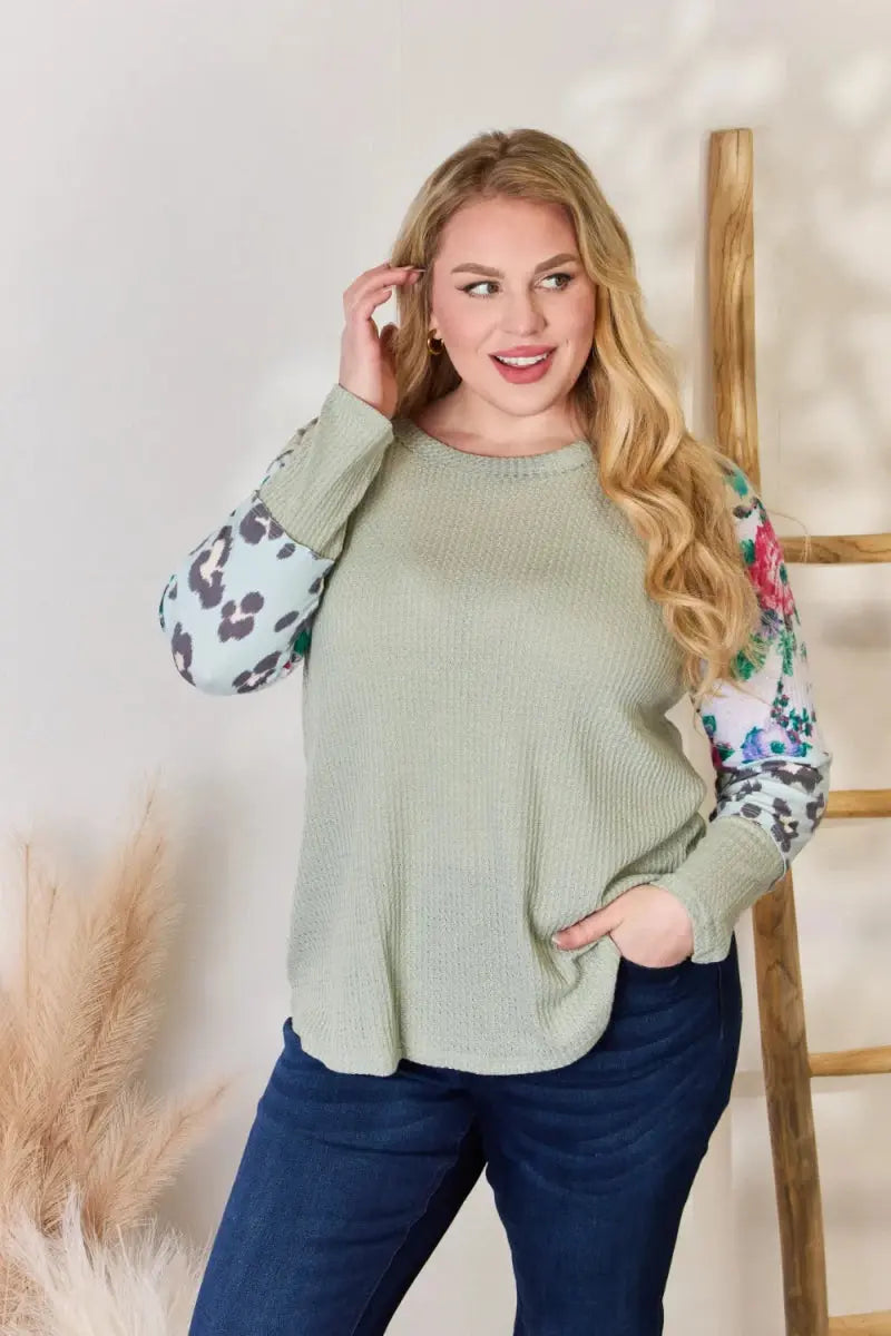 Women's Blouse Blouse - Printed Round Neck - Women's Casual Top