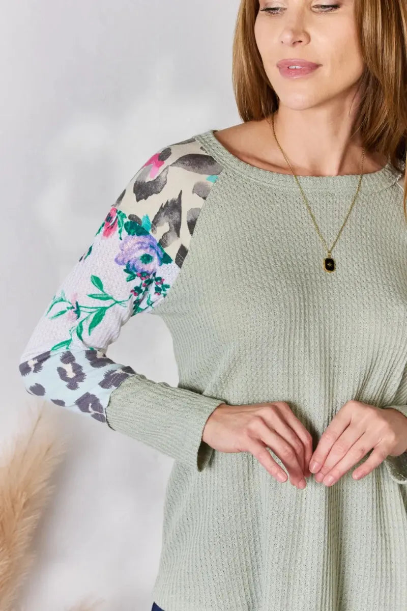Women's Blouse Blouse - Printed Round Neck - Women's Casual Top