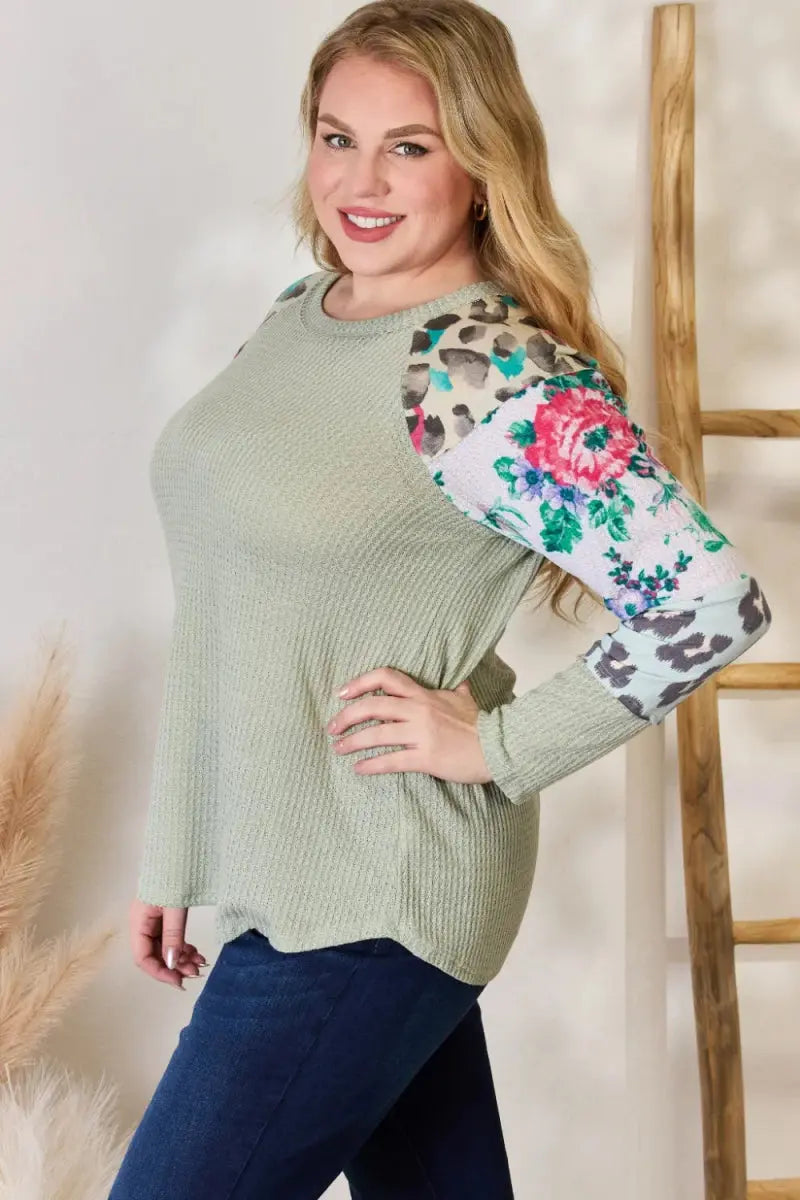 Women's Blouse Blouse - Printed Round Neck - Women's Casual Top