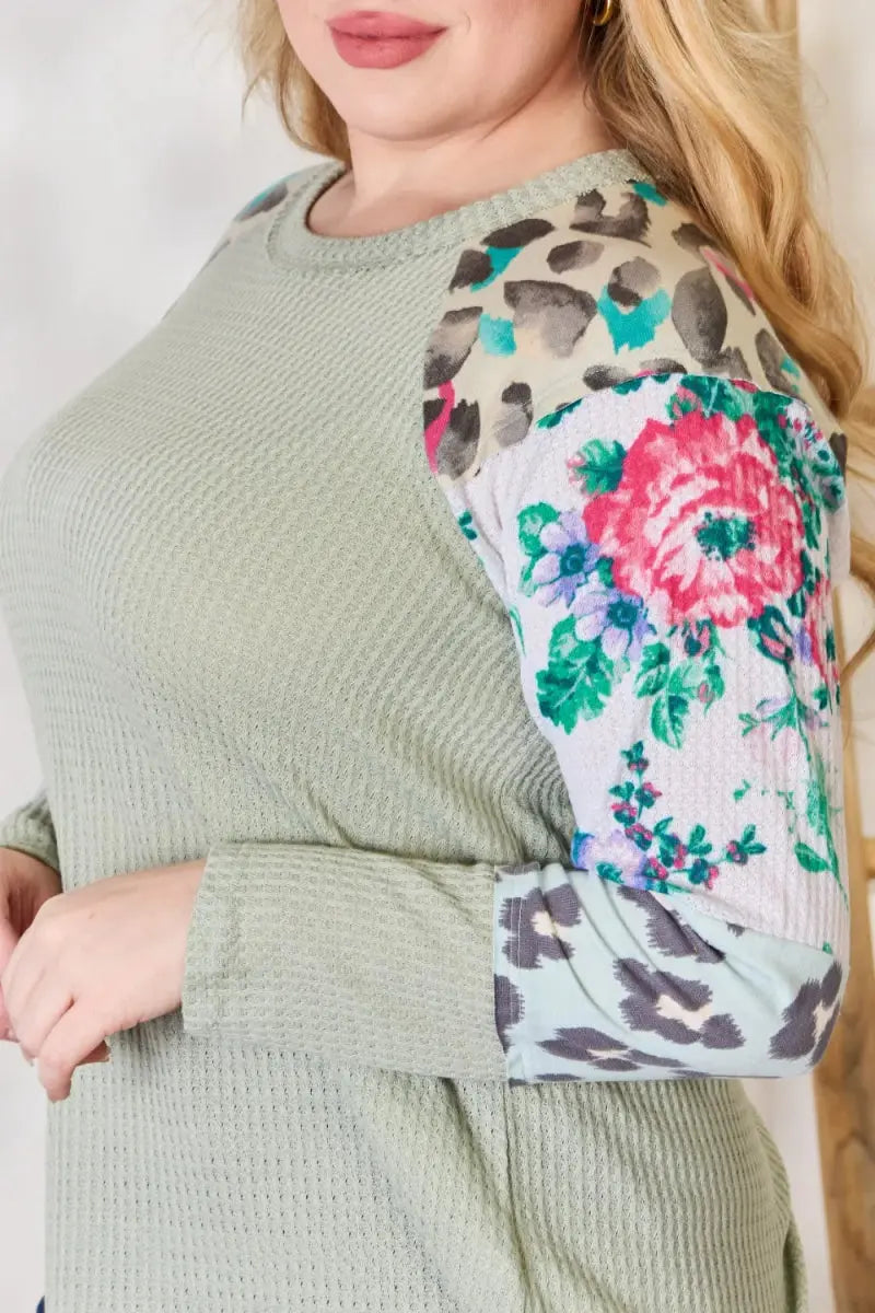 Women's Blouse Blouse - Printed Round Neck - Women's Casual Top