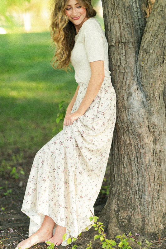 Havyn Floral Lined Maxi Skirt