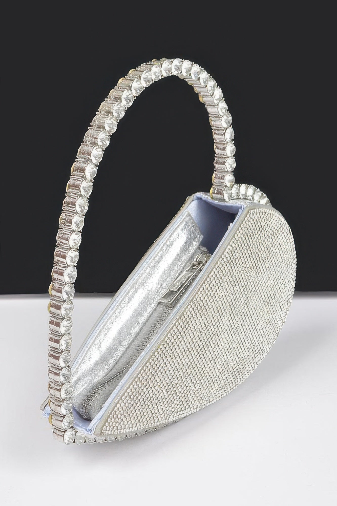 Heart Shape Rhinestone Bag