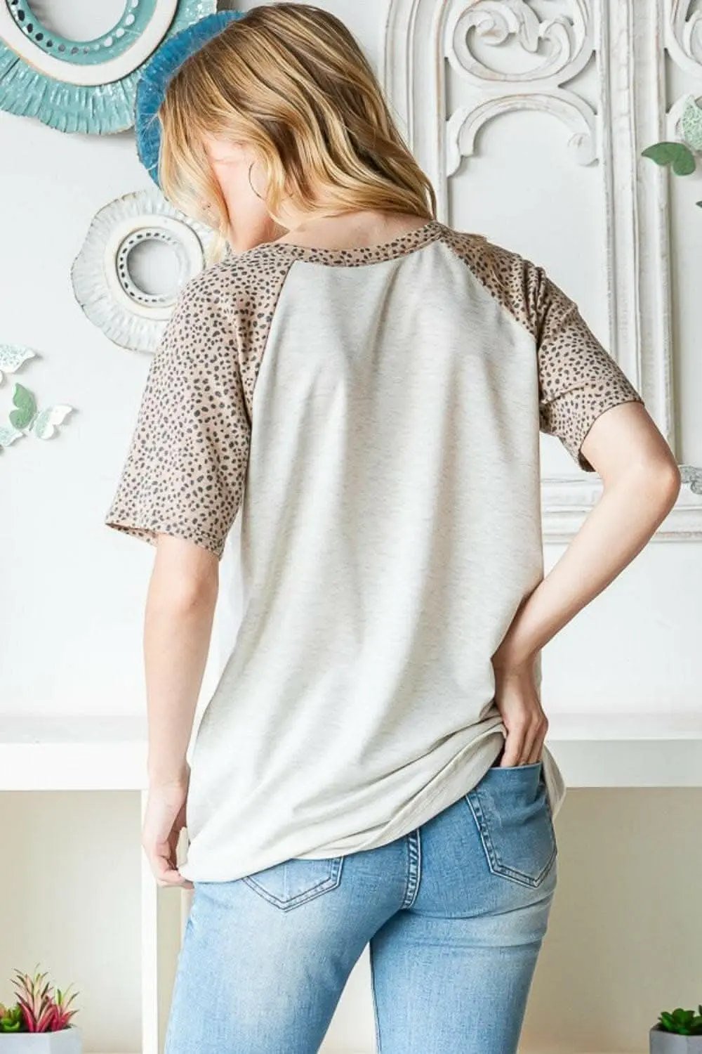 Accessories Trendsi usa - Untamed Elegance: Heimish Animal Print Half-Button Top