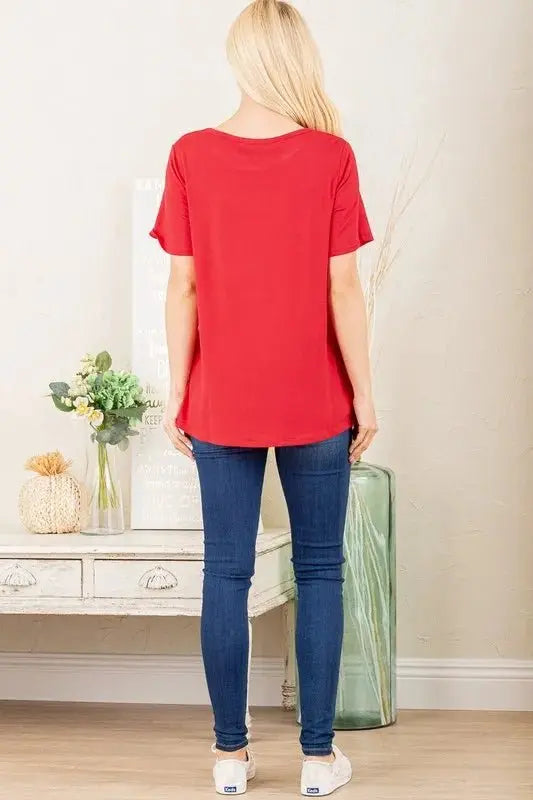 T-Shirts Trendsi Leopard Lip Graphic Women's Plus Size T-Shirt - Soft & Comfy