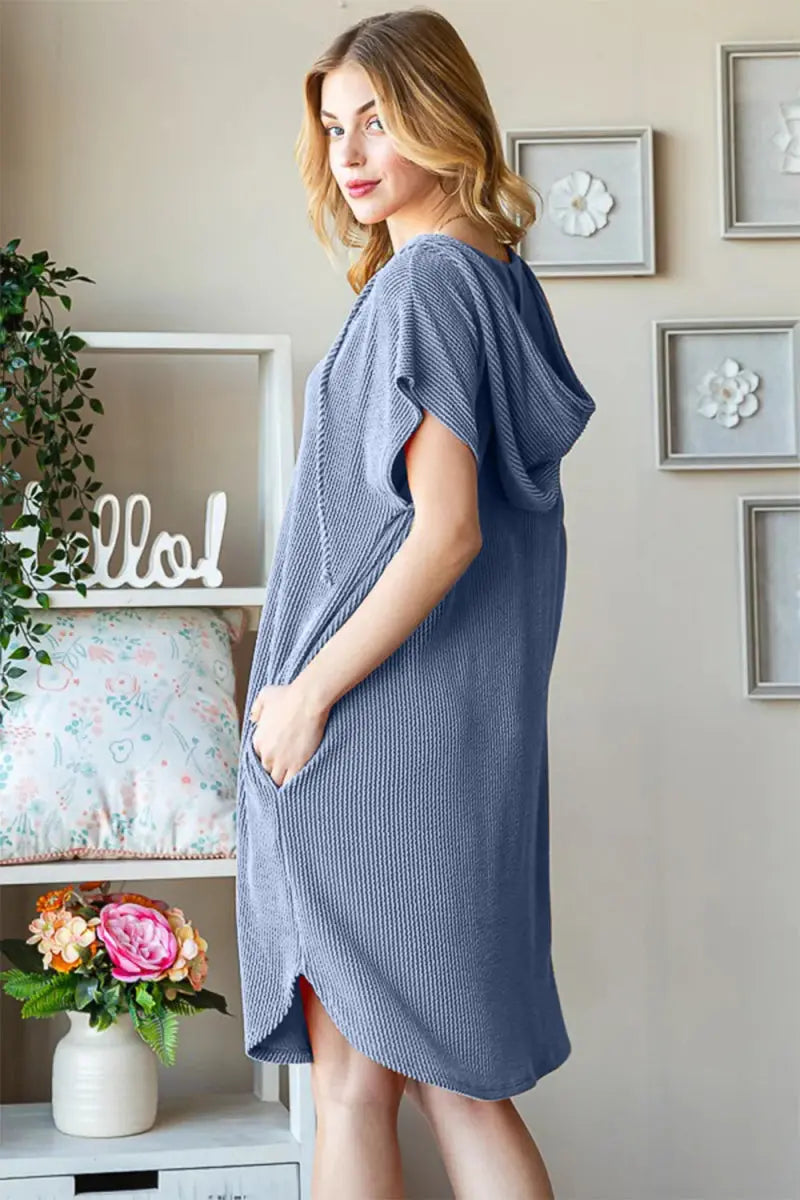 Dresses Trendsi Ribbed Dress Women's Casual Mini Dress USA Ship - Soft & Comfy
