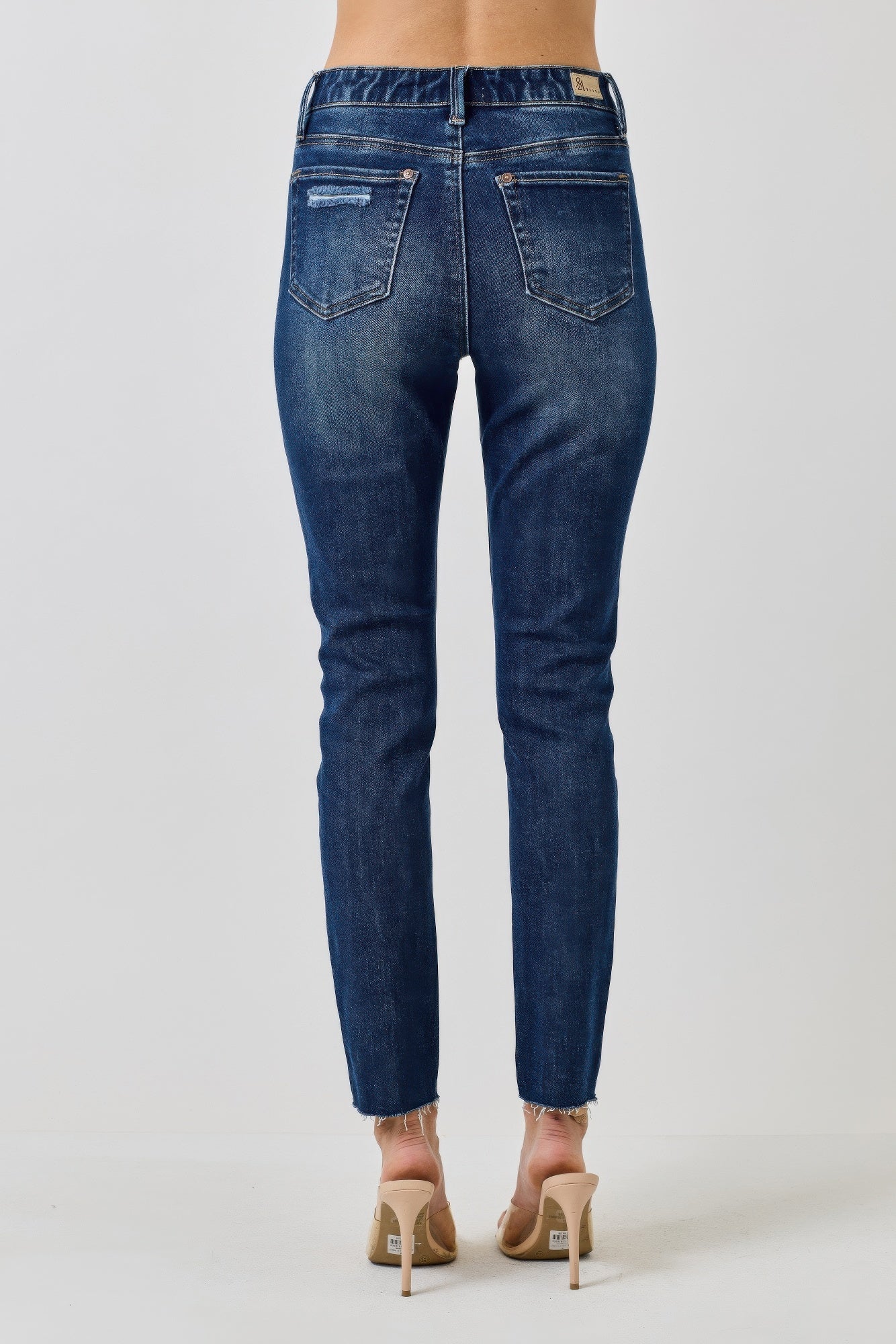 High Rise Ankle Skinny With Button Fly