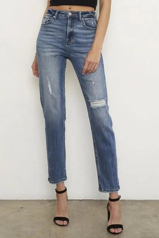 Women's High Rise Jeans Women's Jeans - High Rise Slimming Fit - Contemporary Denim