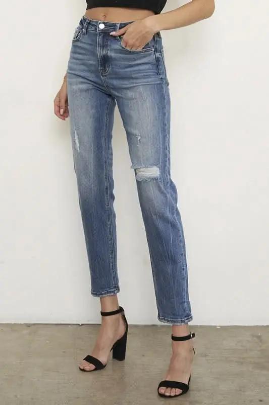Women's High Rise Jeans Women's Jeans - High Rise Slimming Fit - Contemporary Denim