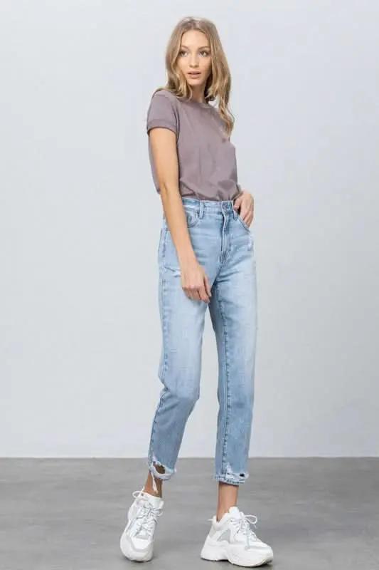 Clothing Insane Gene HIGH RISE TAPERED JEANS - Premium Quality Product | Fast Shipping & Returns