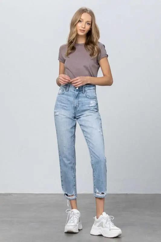 Clothing Insane Gene HIGH RISE TAPERED JEANS - Premium Quality Product | Fast Shipping & Returns