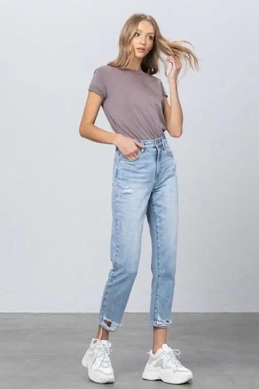 Clothing Insane Gene HIGH RISE TAPERED JEANS - Premium Quality Product | Fast Shipping & Returns