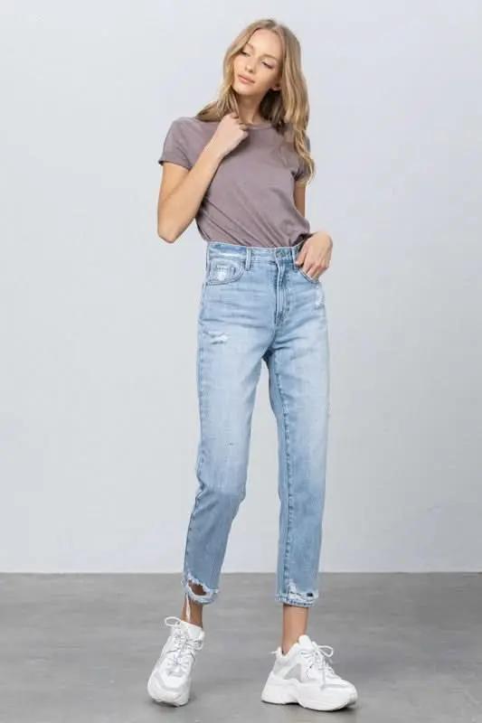 Clothing Insane Gene HIGH RISE TAPERED JEANS - Premium Quality Product | Fast Shipping & Returns