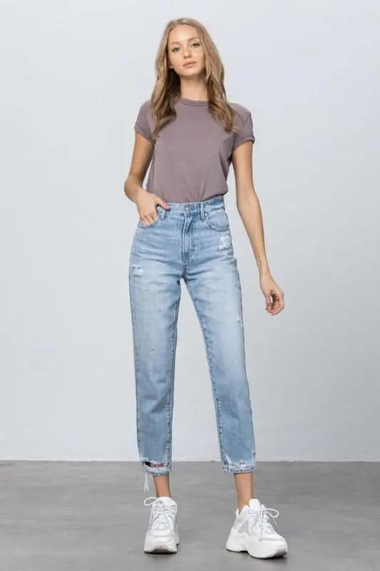 Clothing Insane Gene HIGH RISE TAPERED JEANS - Premium Quality Product | Fast Shipping & Returns