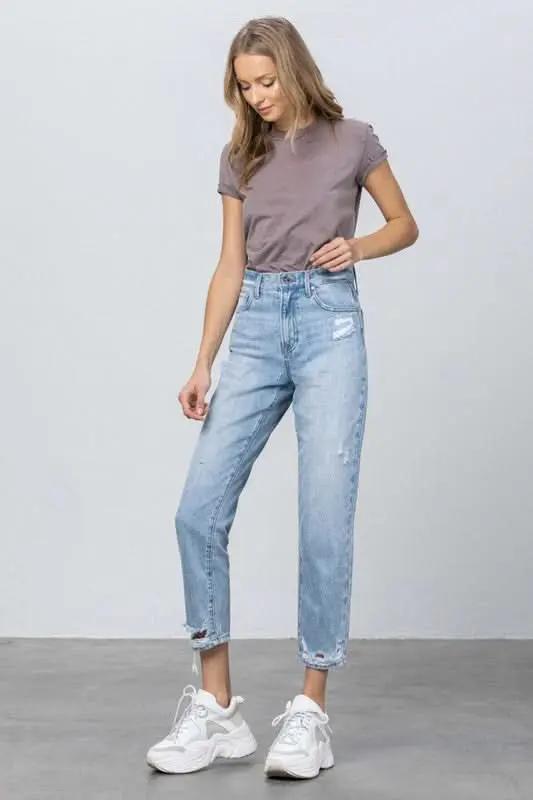 Clothing Insane Gene HIGH RISE TAPERED JEANS - Premium Quality Product | Fast Shipping & Returns