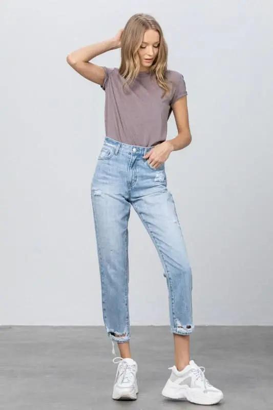 Clothing Insane Gene HIGH RISE TAPERED JEANS - Premium Quality Product | Fast Shipping & Returns