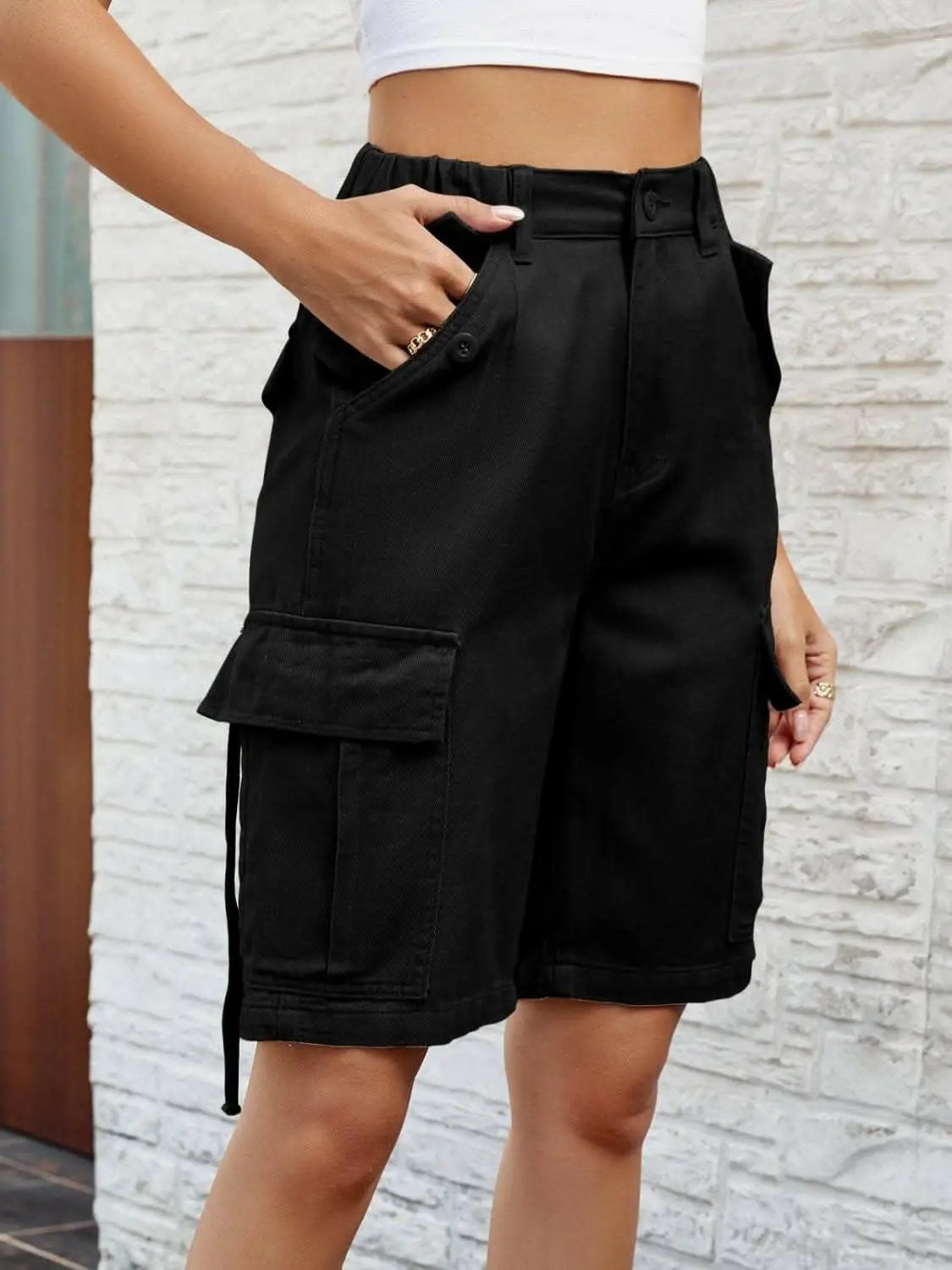 Trendsi Jeans & Denim - Premium Chic high-rise denim shorts