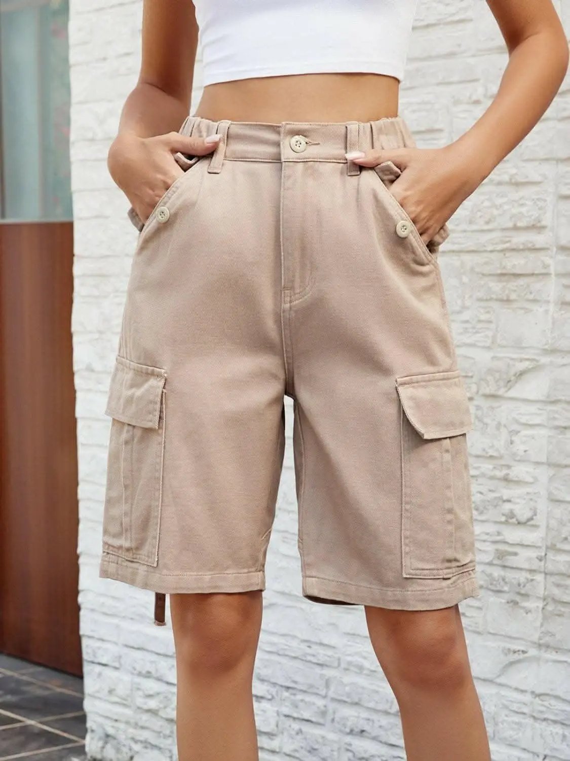 Trendsi Jeans & Denim - Premium Chic high-rise denim shorts