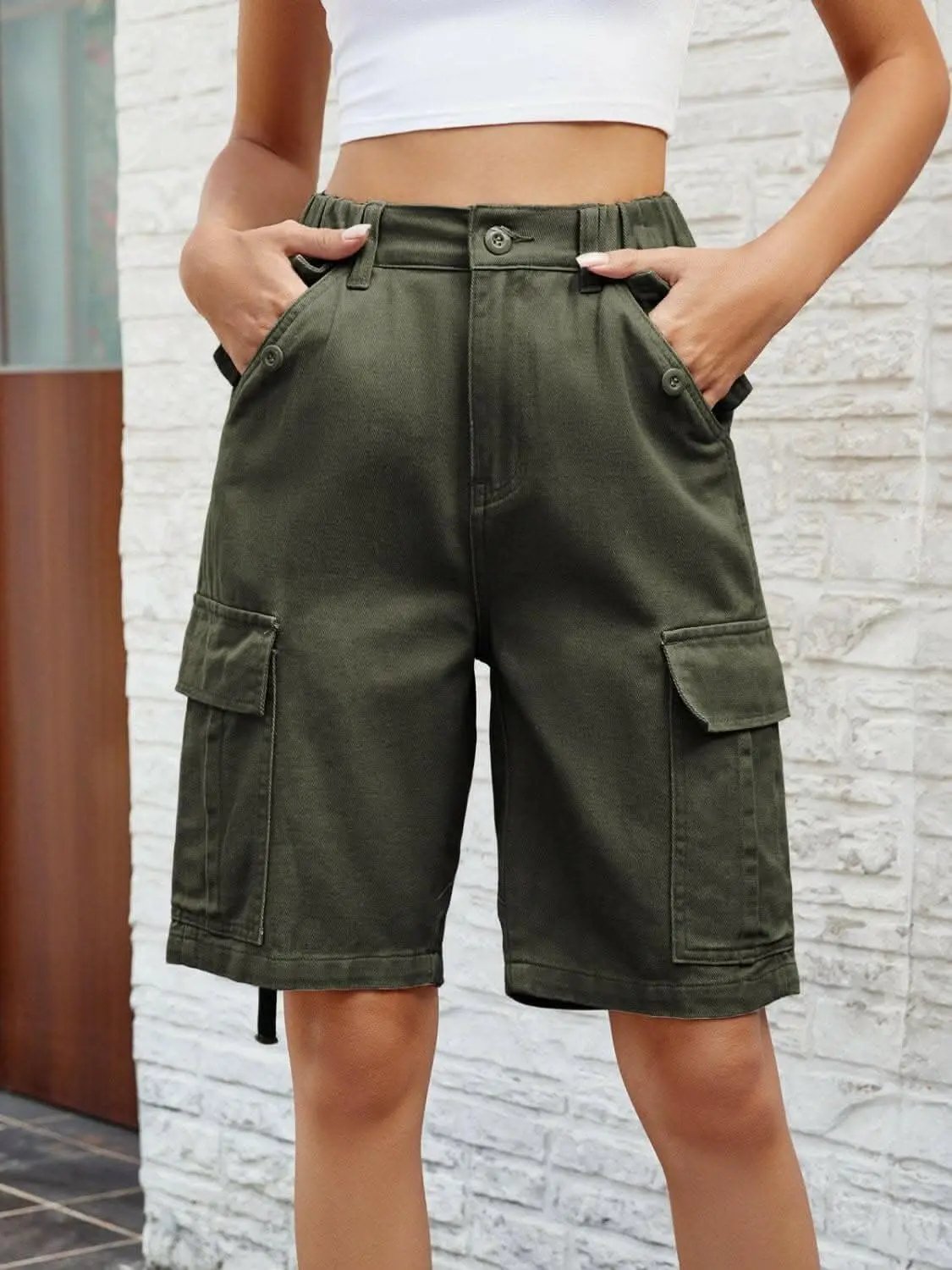 Trendsi Jeans & Denim - Premium Chic high-rise denim shorts