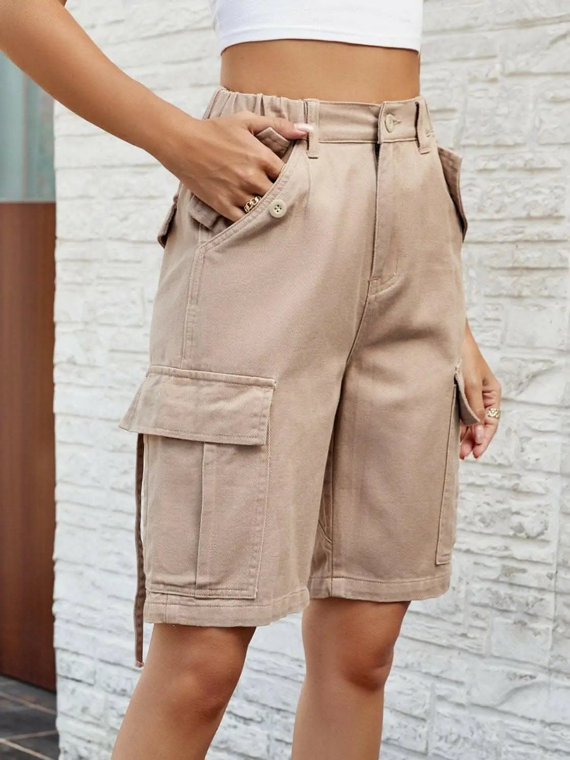 Trendsi Jeans & Denim - Premium Chic high-rise denim shorts