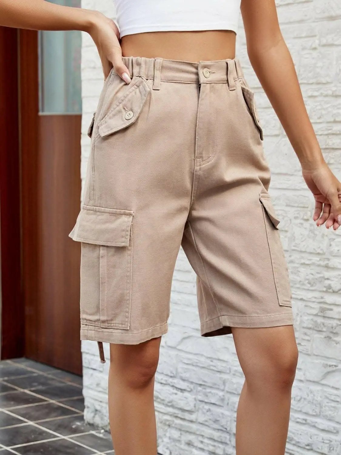 Trendsi Jeans & Denim - Premium Chic high-rise denim shorts