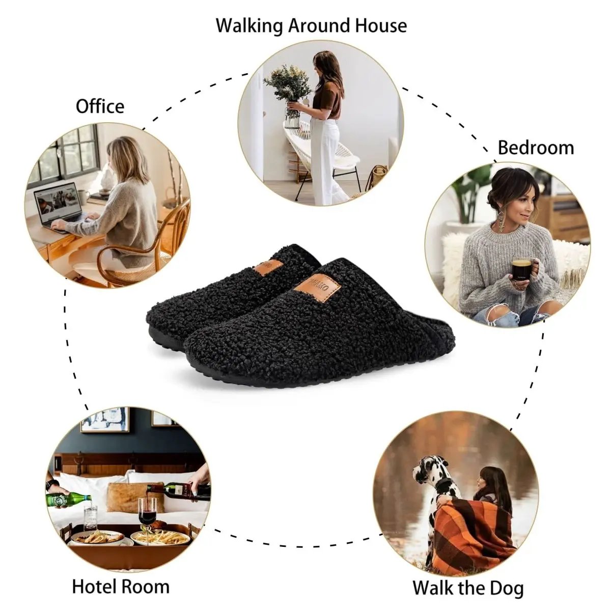 Shoes Love Salve Furry Slippers Women's/Men's Indoor Home, Yoga Socks - Cozy & Comfy