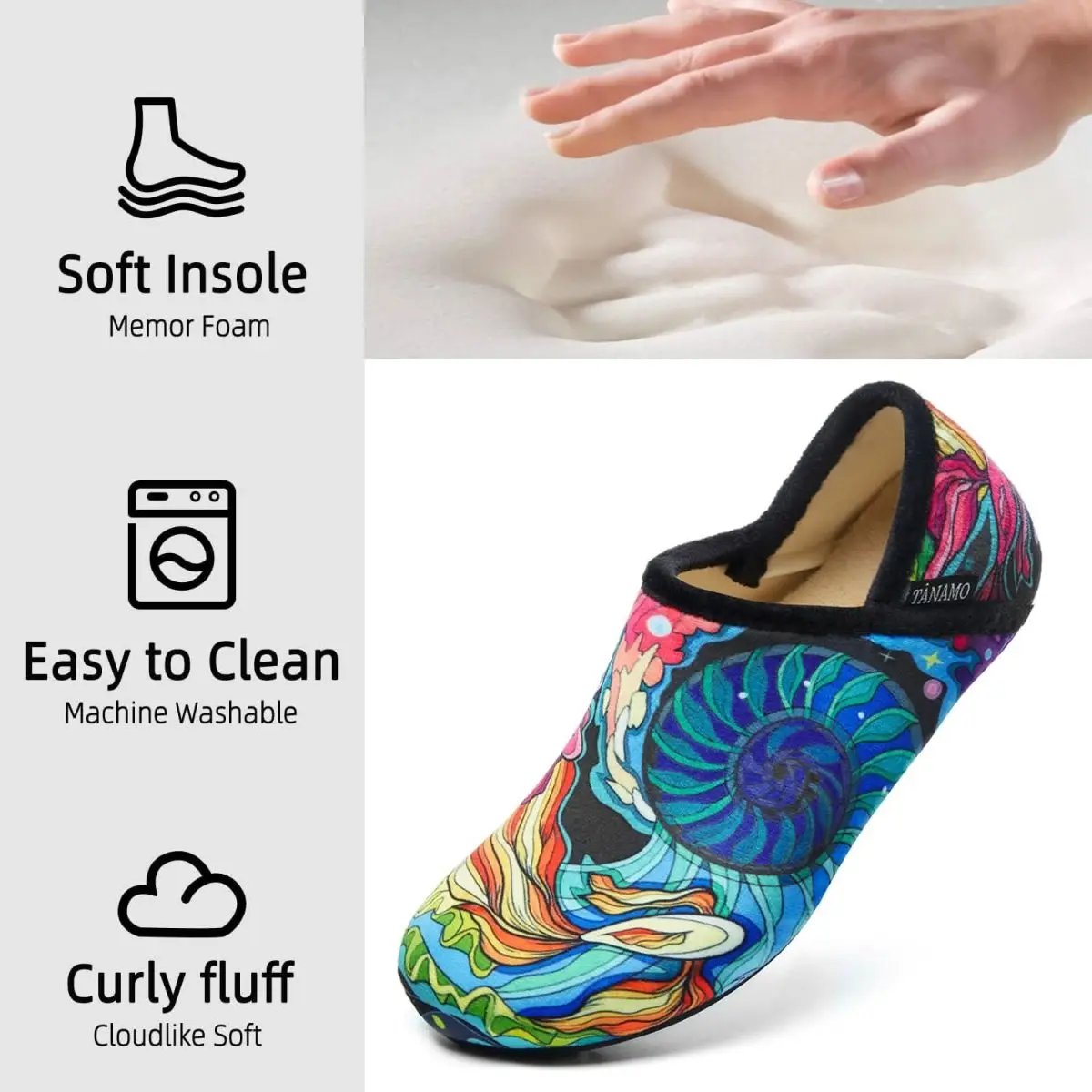 Shoes Love Salve Furry Slippers Women's/Men's Indoor Home, Yoga Socks - Cozy & Comfy