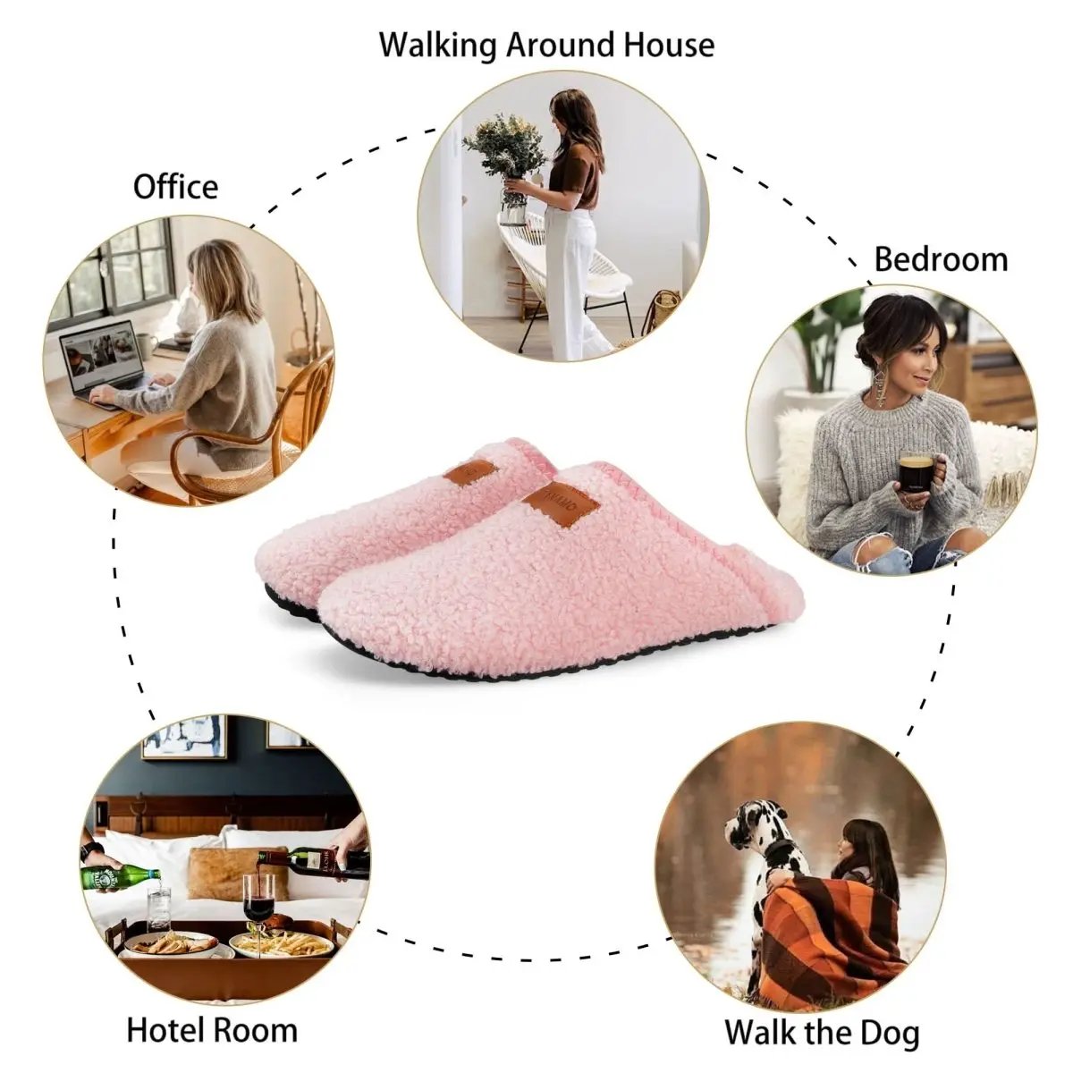 Shoes Love Salve Furry Slippers Women's/Men's Indoor Home, Yoga Socks - Cozy & Comfy