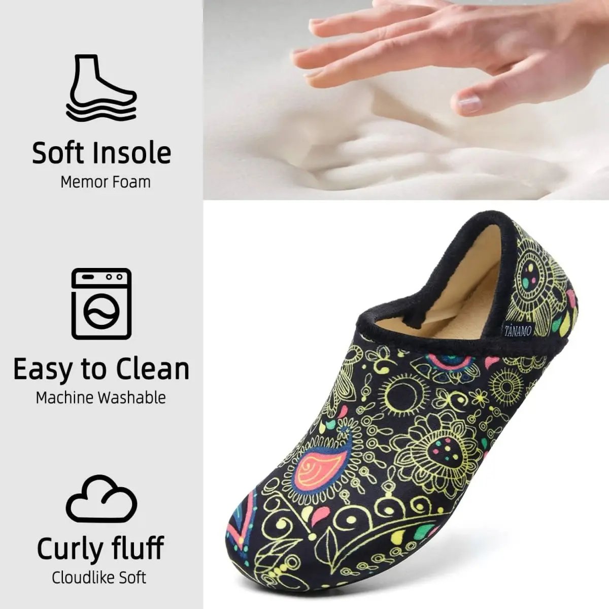 Shoes Love Salve Furry Slippers Women's/Men's Indoor Home, Yoga Socks - Cozy & Comfy