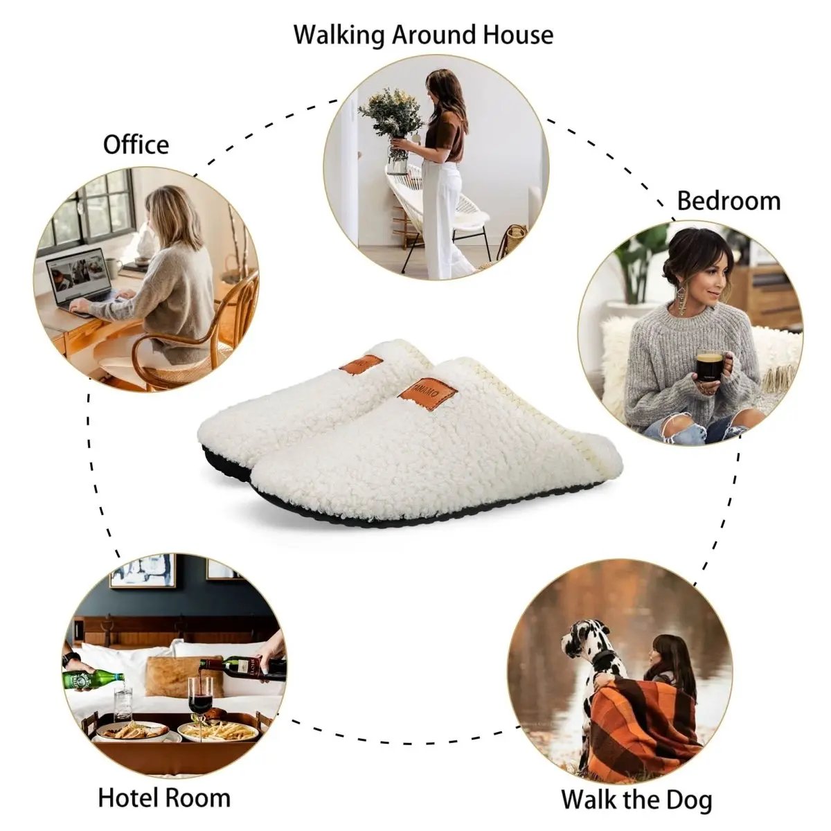 Shoes Love Salve Furry Slippers Women's/Men's Indoor Home, Yoga Socks - Cozy & Comfy